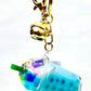 12095 PASTEL ROUND TOP BOBA FLOATY KEY CHARM-12