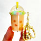 12095 PASTEL ROUND TOP BOBA FLOATY KEY CHARM-12