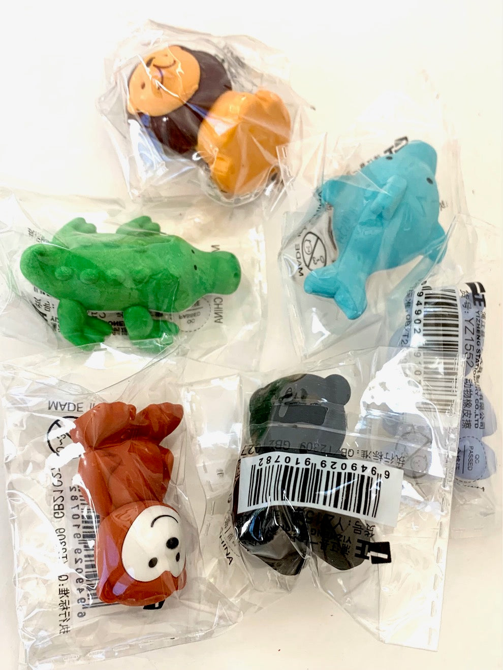 X 38824 ANIMAL ERASERS-DISCONTINUED