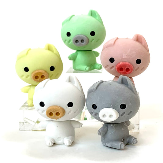 X 38701 KAWAII PIG ERASERS-DISCONTINUED