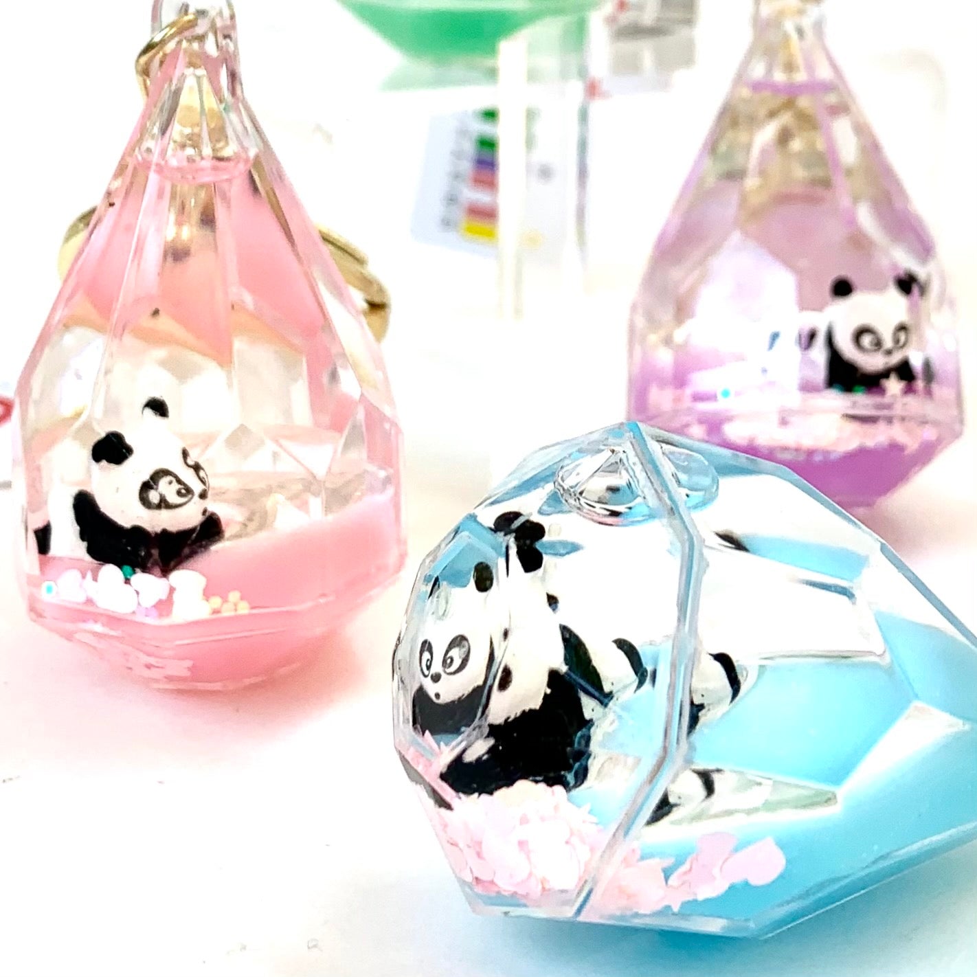 12055 PANDA DIAMOND FLOATY KEY CHARM-12 – BCmini
