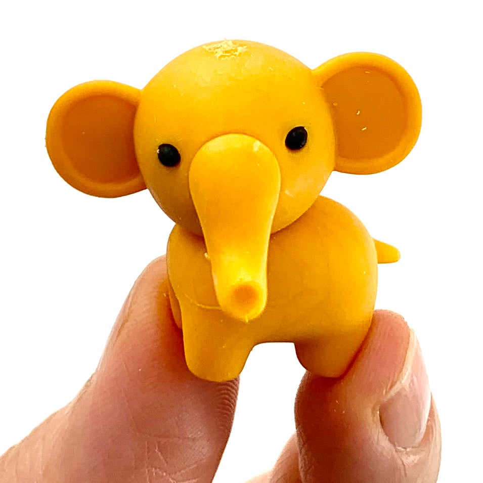 X 38033 ELEPHANT ERASERS NEW PASTEL COLORS-DISCONTINUED