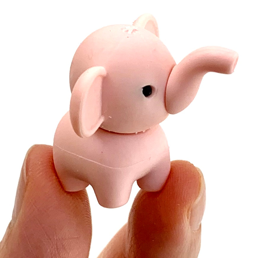 X 38033 ELEPHANT ERASERS NEW PASTEL COLORS-DISCONTINUED