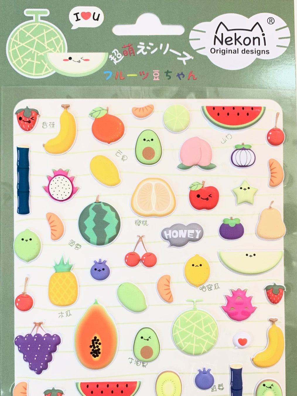 Fruit Stickers cotton sweatshirt