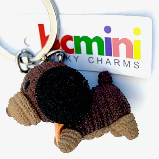 X 12027 KNITTED DOGS CHARM-DISCONTINUED