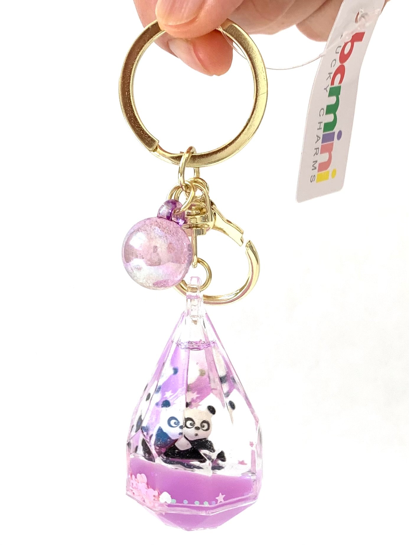 12055 PANDA DIAMOND FLOATY KEY CHARM-12 – BCmini
