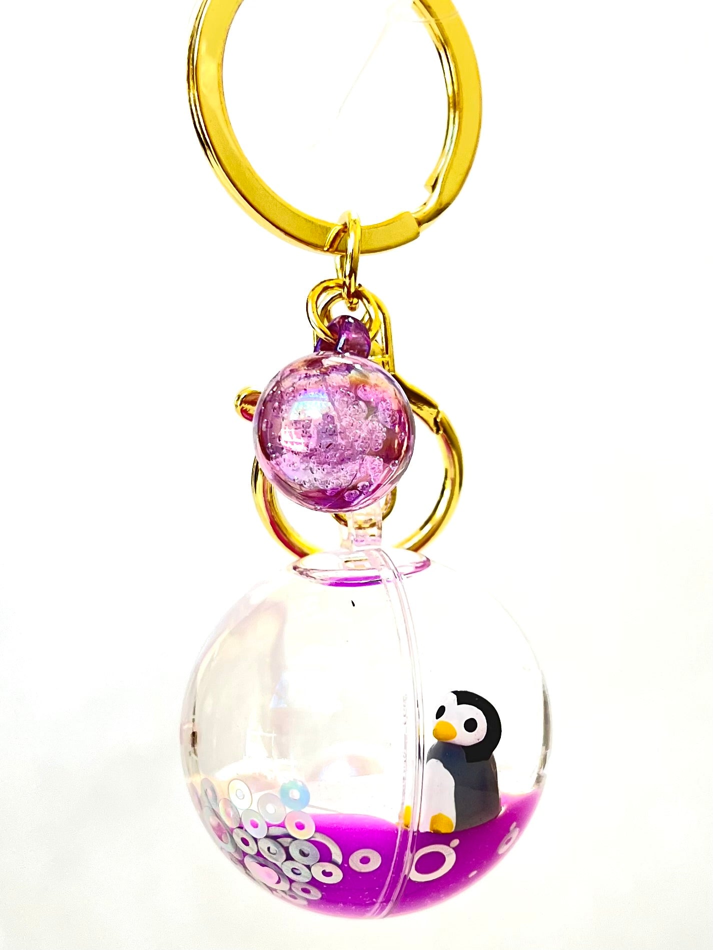 12106 SEA ANIMAL ORB FLOATY KEY CHARM-12