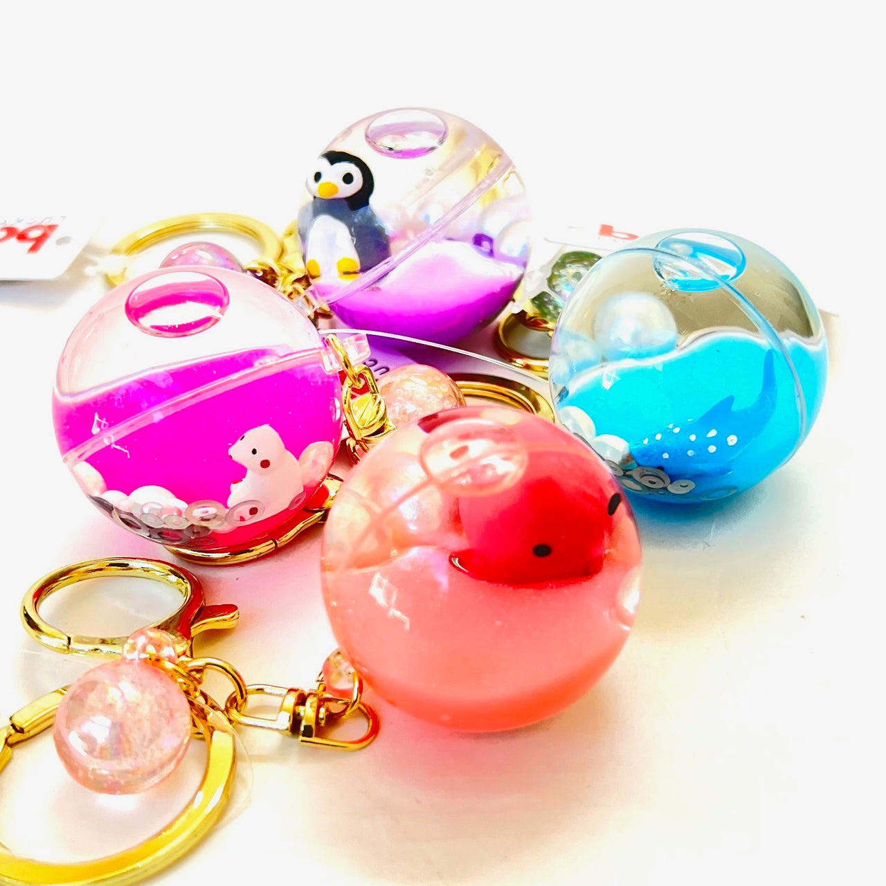 12106 SEA ANIMAL ORB FLOATY KEY CHARM-12