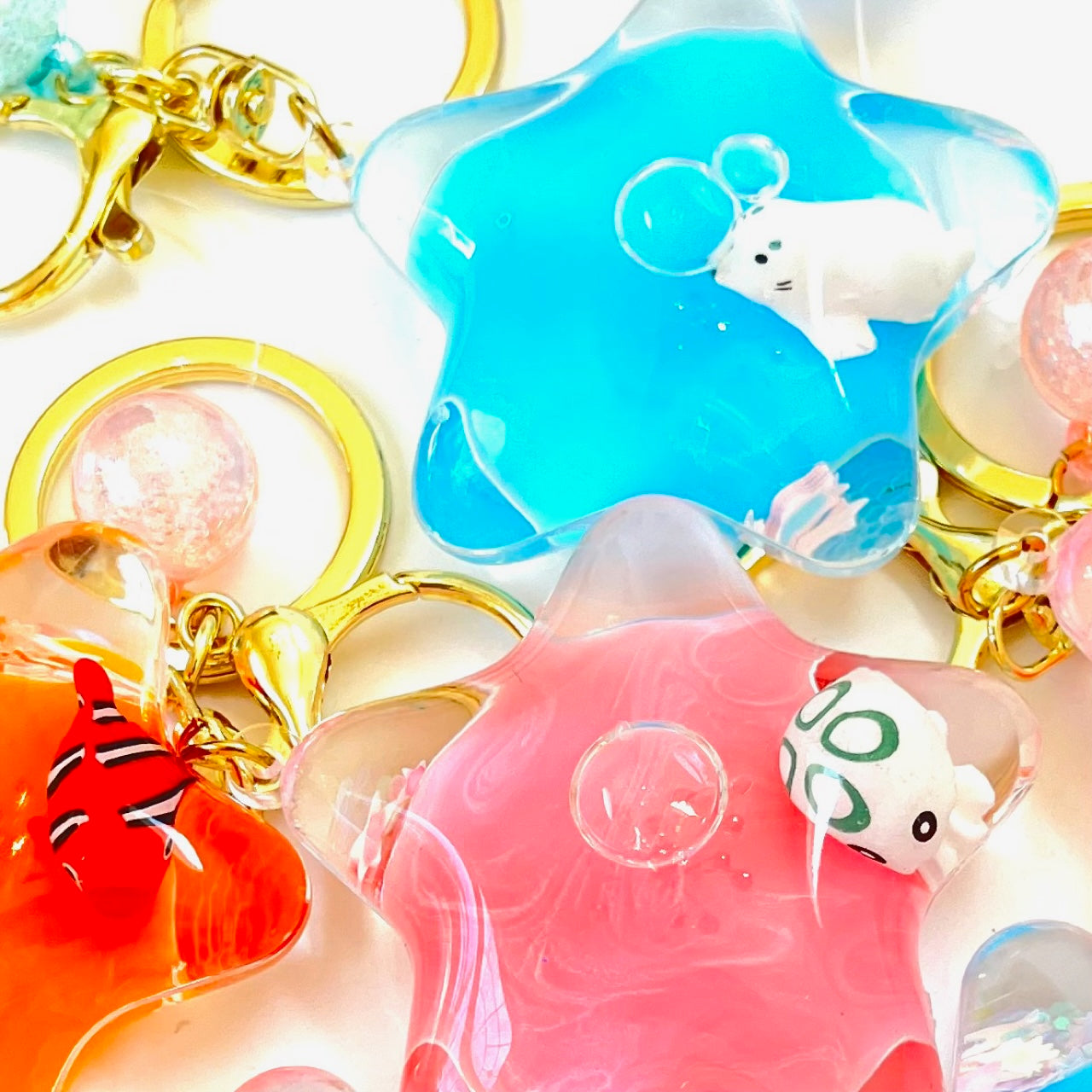 12092 SEA ANIMAL STAR FLOATY KEY CHARM-12