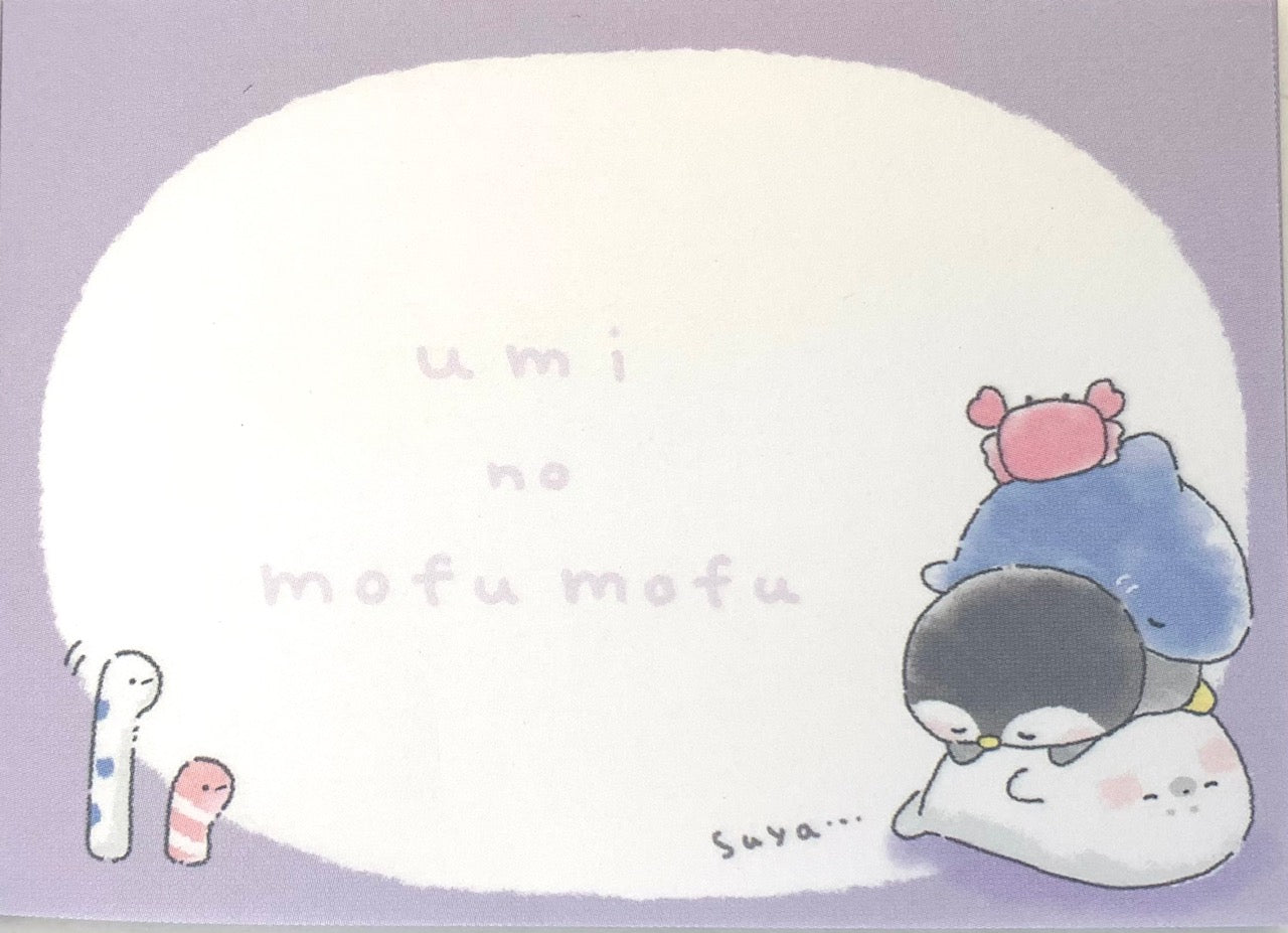 X 201456 Ocean Naptime Umi No Mofu Mofu Mini Notepad-DISCONTINUED