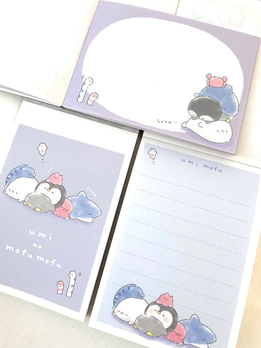 X 201456 Ocean Naptime Umi No Mofu Mofu Mini Notepad-DISCONTINUED