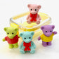 X 38448 IWAKO 4 BEAR ERASERS IN A BOX-DISCONTINUED