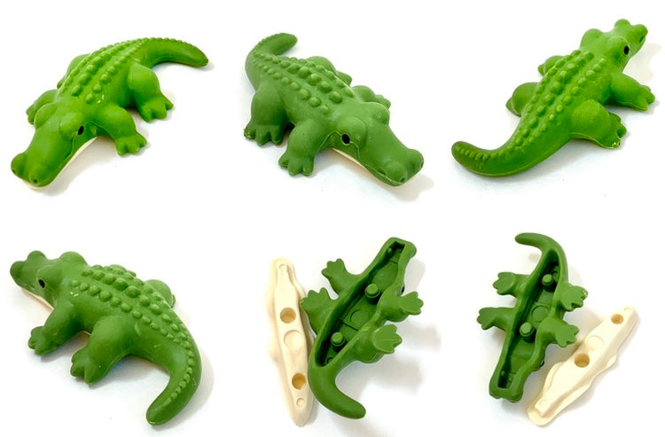 X 38235 Iwako Crocodile Eraser in 2 colors-DISCONTINUED
