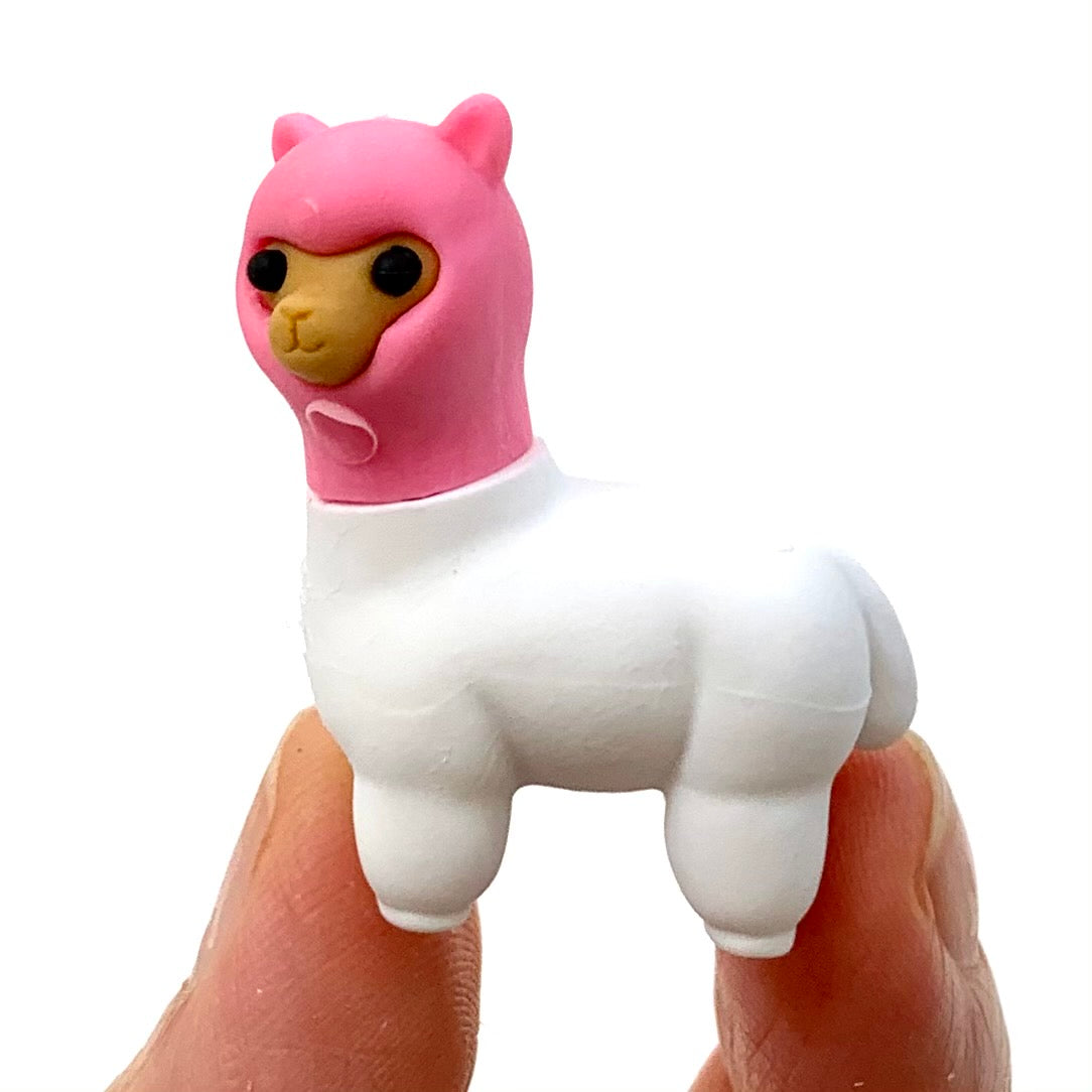 384611 Iwako Colorz Llama Erasers-1 box of 5 erasers