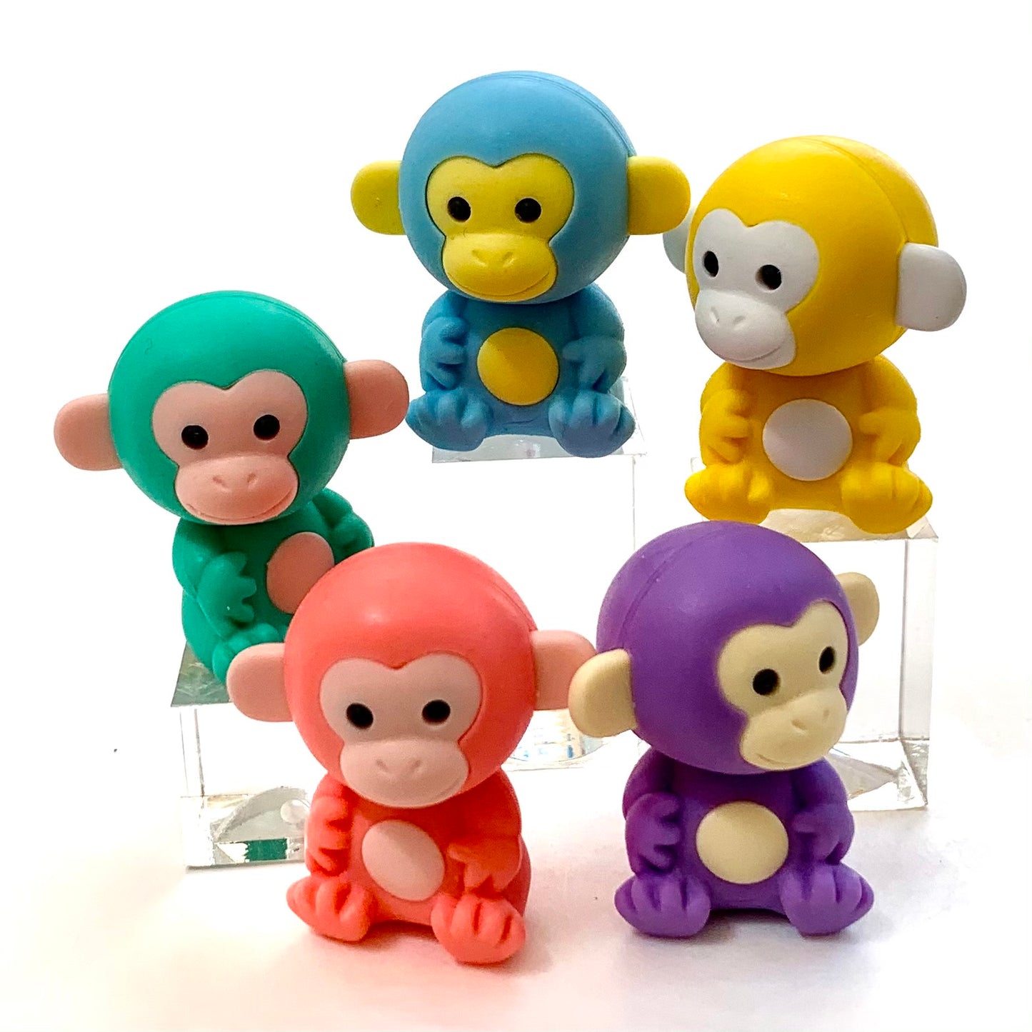 38455 Iwako Colorz Monkey -12 sets of 5 Erasers