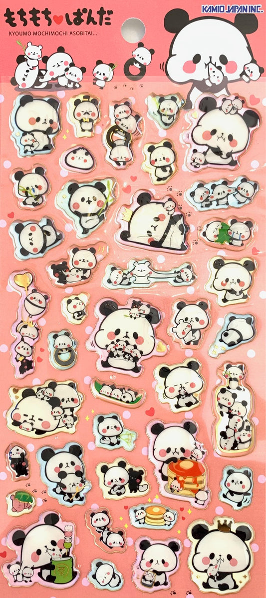 X 46309 KAMIO PANDA PUFFY STICKERS-DISCONTINUED