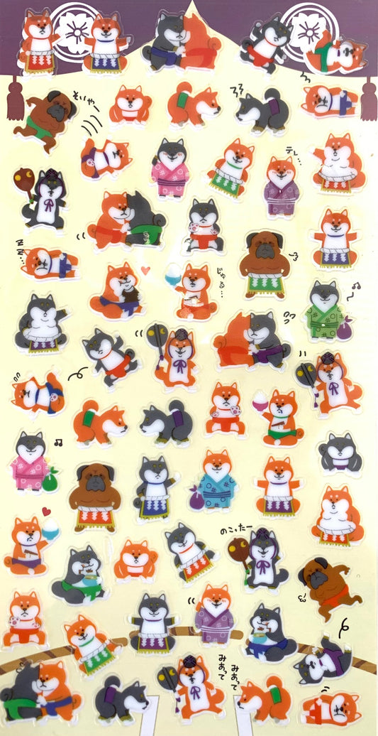 X 77877 SUMO SHIBA INU DOG STICKERS-DISCONTINUED