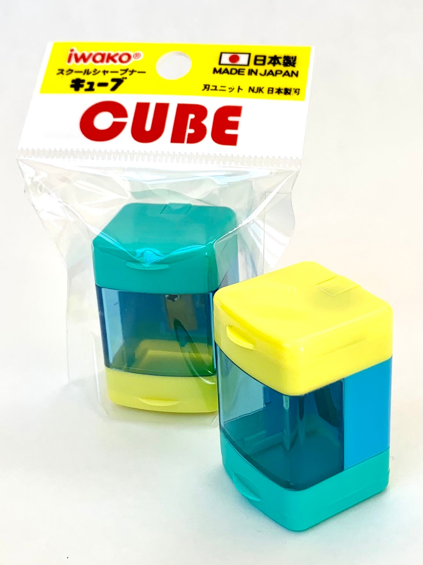 33335 IWAKO Cube Pencil Sharpener Green/Yellow-6