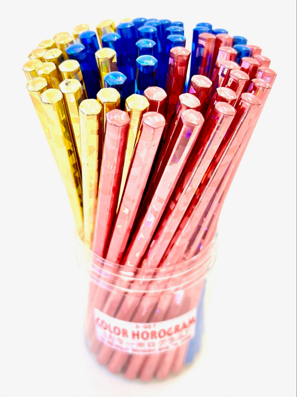  Holographic Pencils with Erasers Metallic Assorted Colors  Wooden Glitter Pencils Optical Illusion Pencils HB Pencils (36 Pieces) :  Office Products
