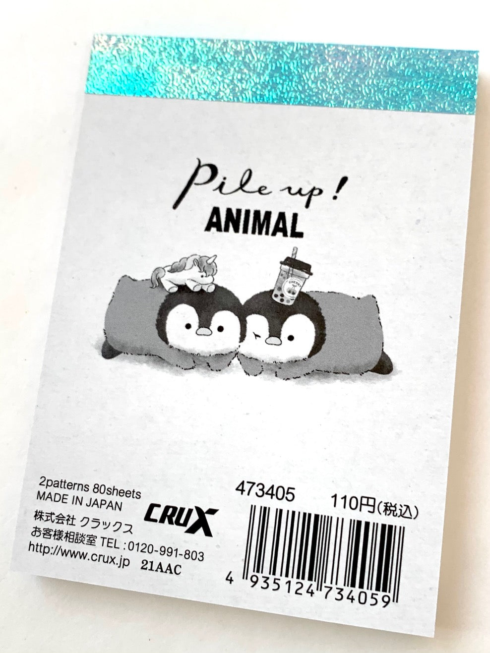 X 473405 Crux Unicorn Penguin Boba Petit Notepad-DISCONTINUED