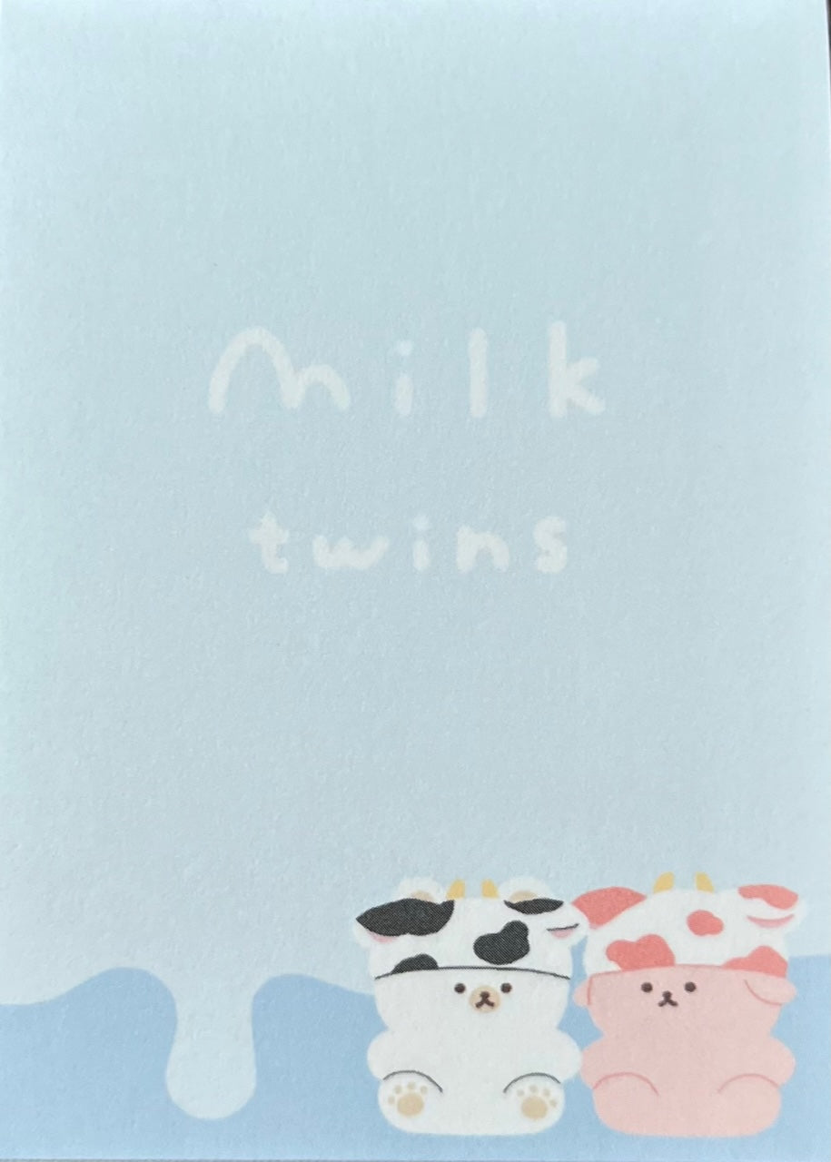 X 108652 Milk Twin Mini Notepad-DISCONTINUED