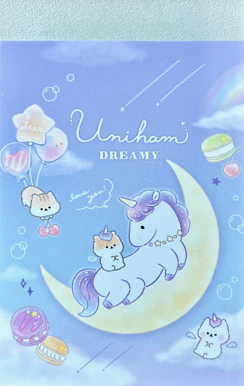 X 109435 Dreamy Unicorn Mini Notepad-DISCONTINUED