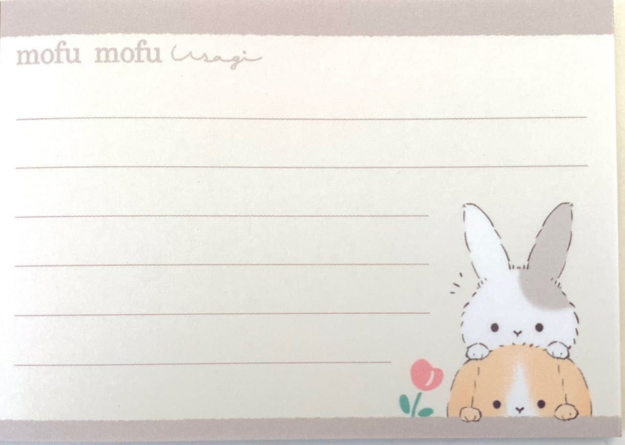 X 102563 Crux Rabbit Bunny Mofu Mofu Notepad-DISCONTINUED