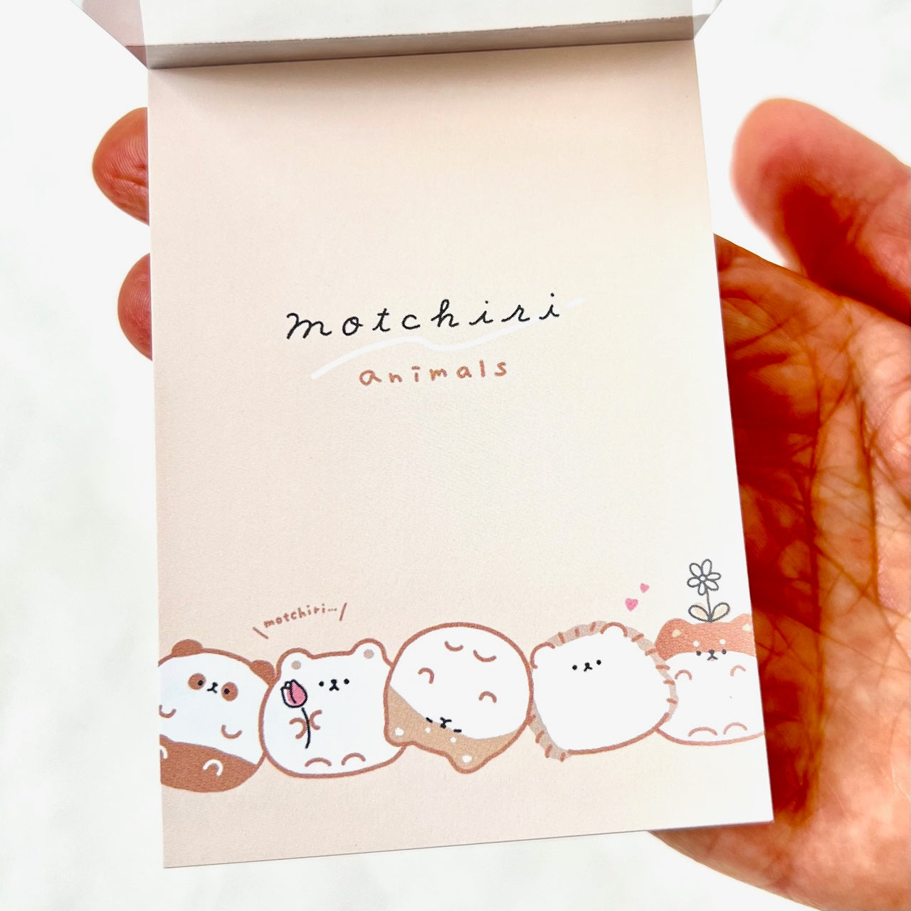 X 105626 Round Motchiri Animals Mini Notepad-DISCONTINUED