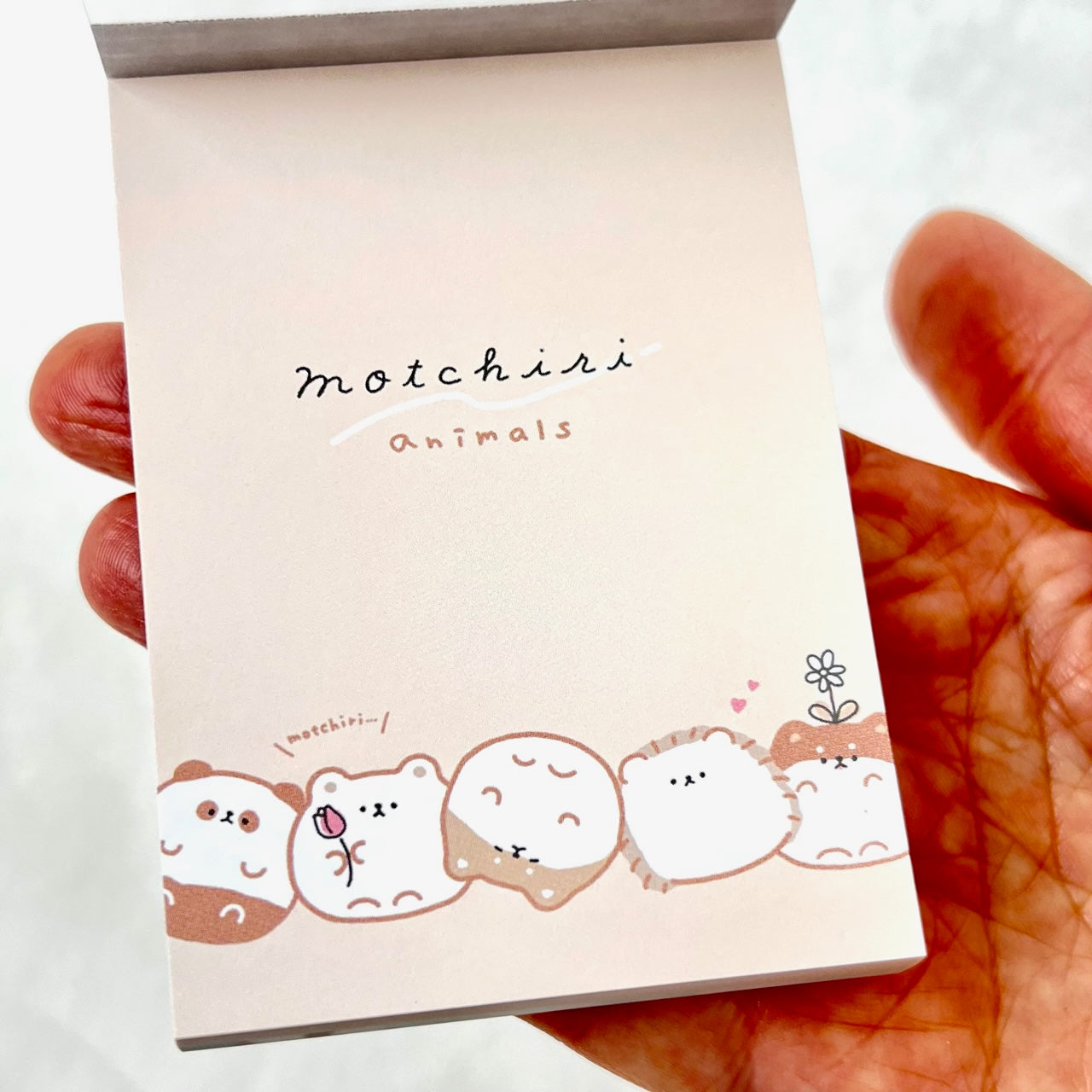 X 105626 Round Motchiri Animals Mini Notepad-DISCONTINUED