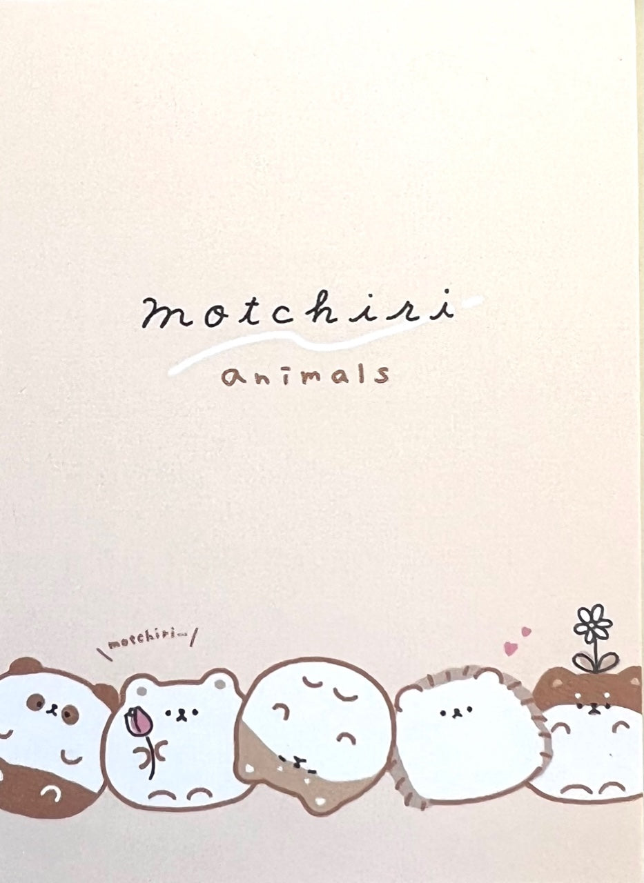 X 105626 Round Motchiri Animals Mini Notepad-DISCONTINUED