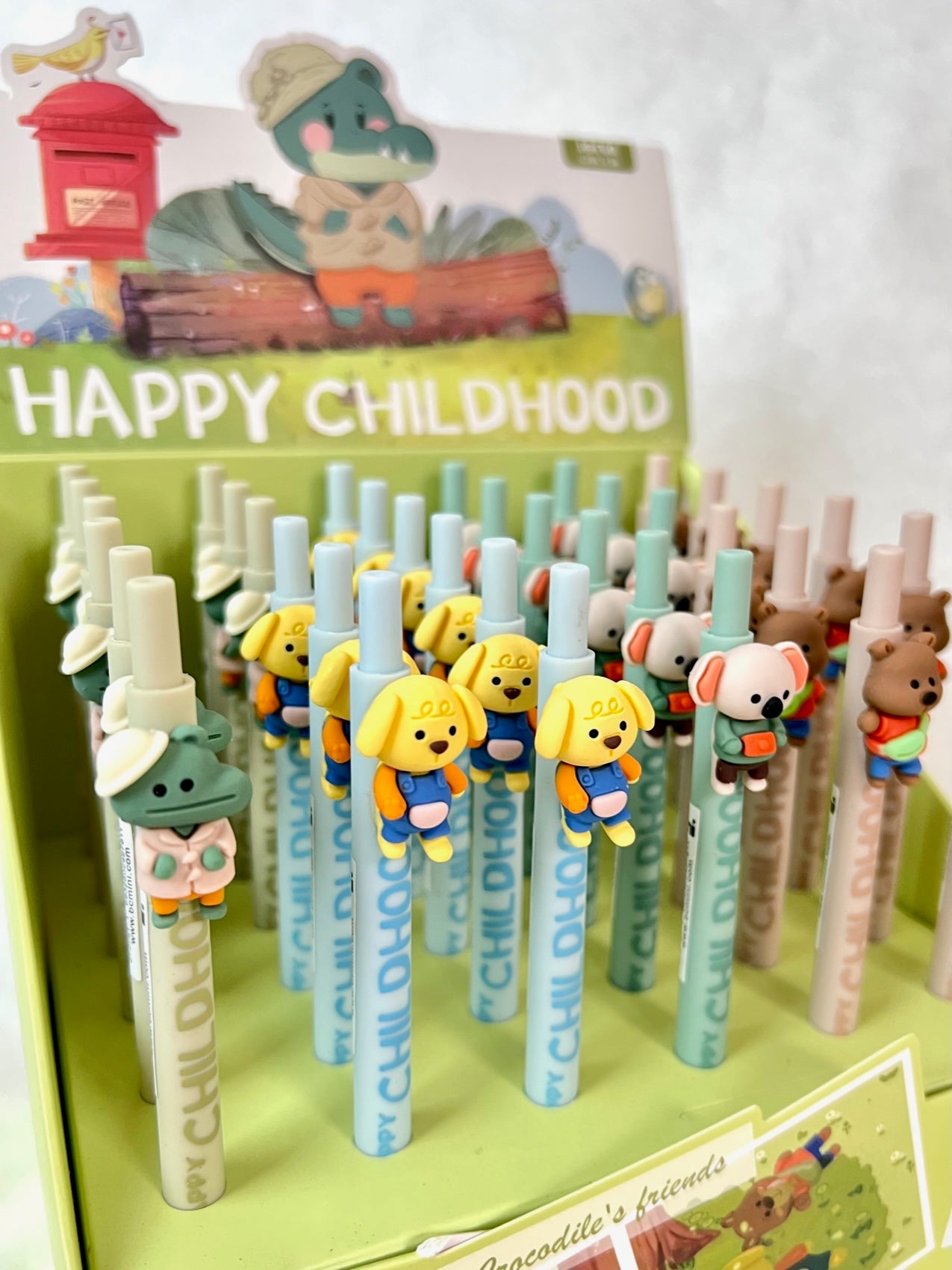 X 22533 HAPPY CHILDHOOD ANIMALS RETRACTABLE GEL PEN-DISCONTINUED