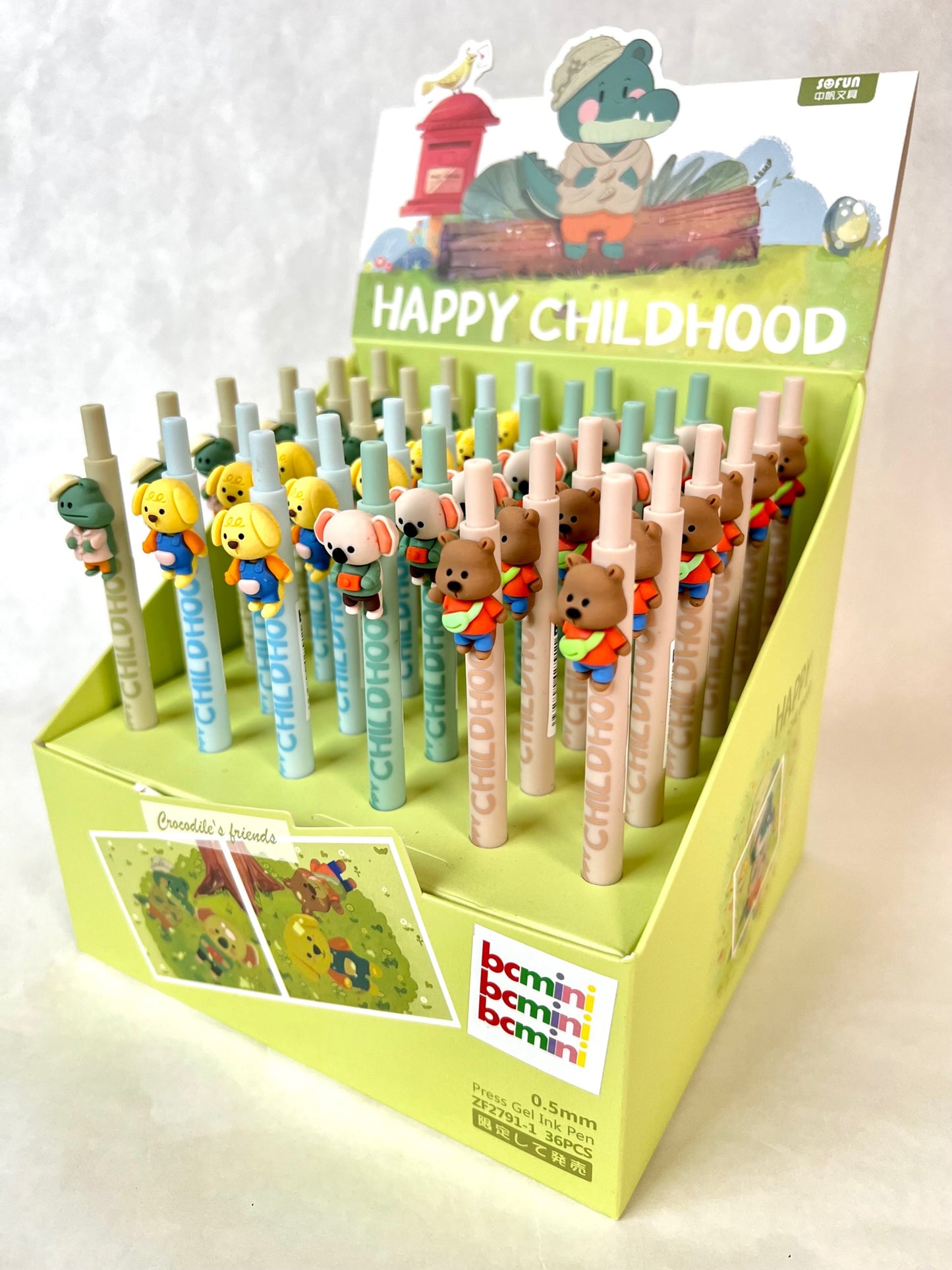 X 22533 HAPPY CHILDHOOD ANIMALS RETRACTABLE GEL PEN-DISCONTINUED