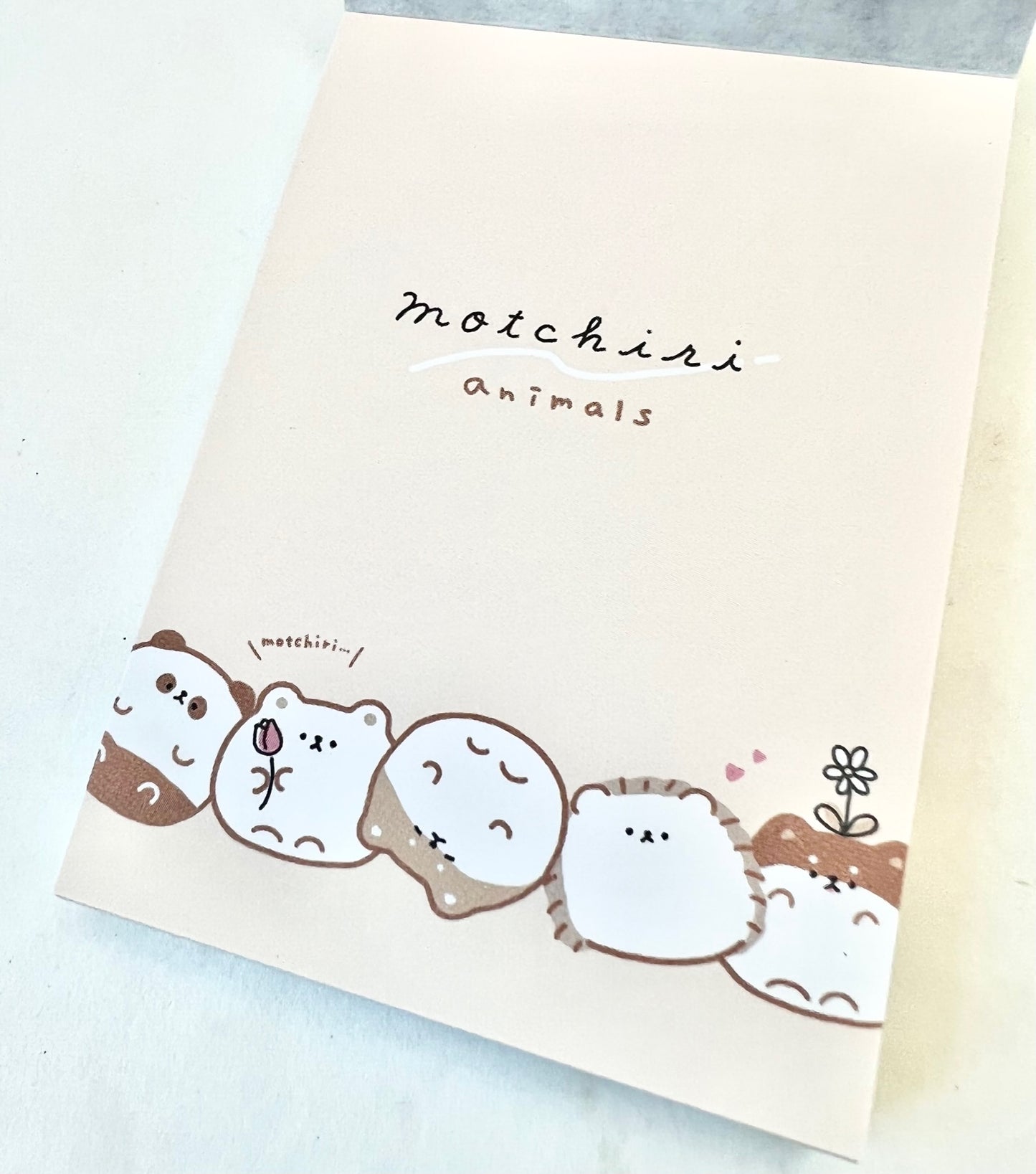 X 105626 Round Motchiri Animals Mini Notepad-DISCONTINUED