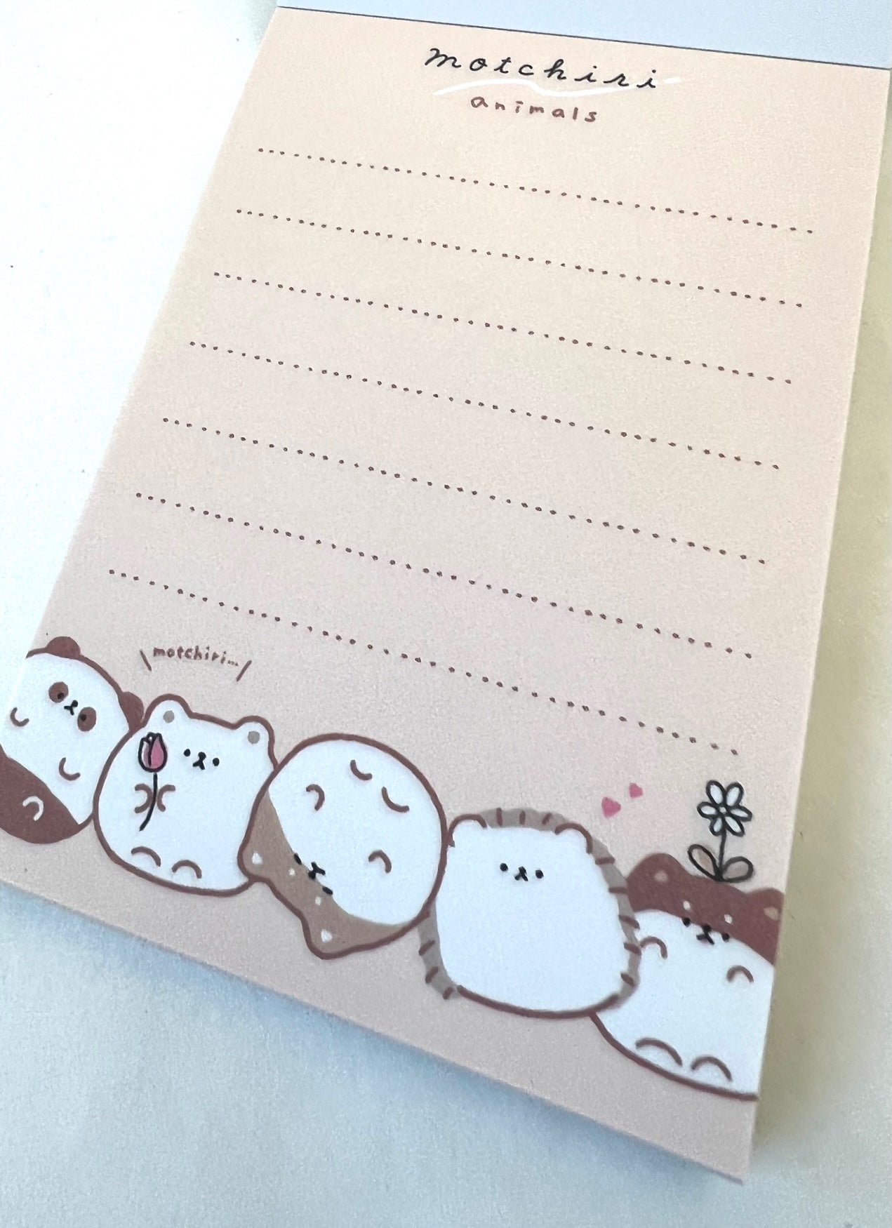 X 105626 Round Motchiri Animals Mini Notepad-DISCONTINUED