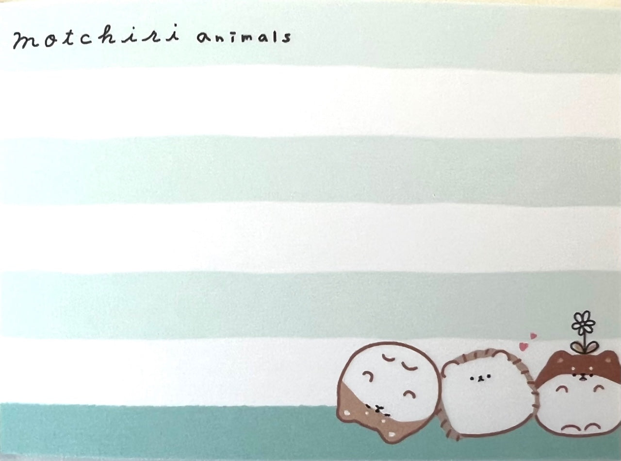 X 105626 Round Motchiri Animals Mini Notepad-DISCONTINUED