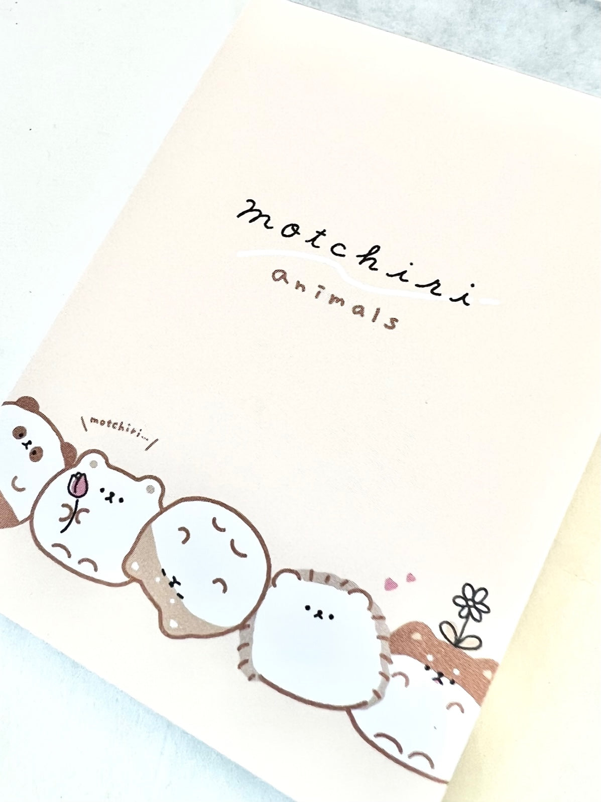 X 105626 Round Motchiri Animals Mini Notepad-DISCONTINUED