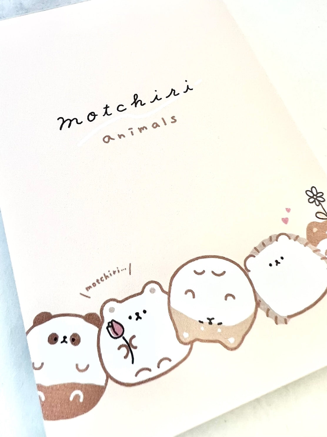 X 105626 Round Motchiri Animals Mini Notepad-DISCONTINUED