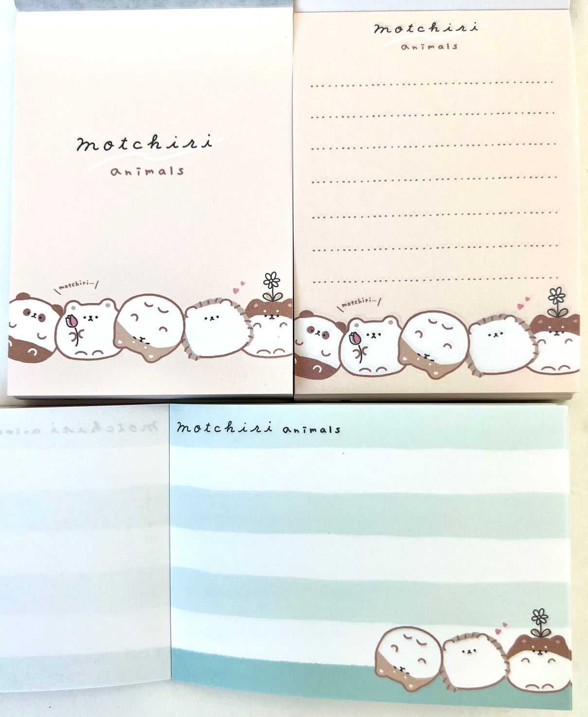 X 105626 Round Motchiri Animals Mini Notepad-DISCONTINUED