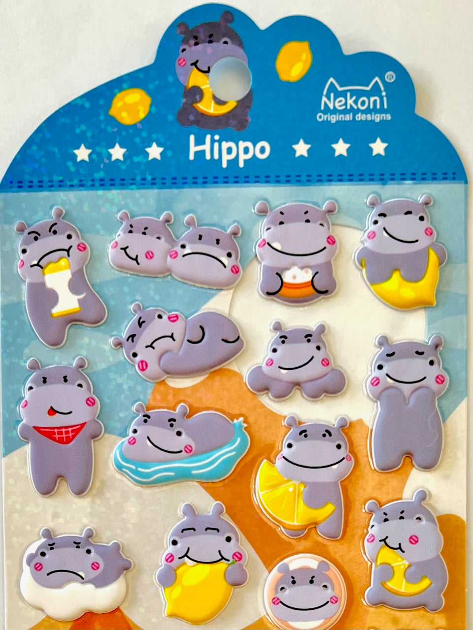 51026 HIPPO PUFFY STICKERS-10