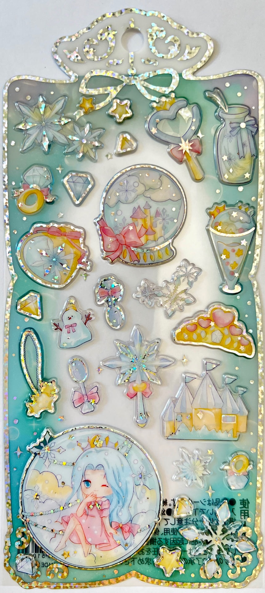 51034 BLUE SHINY PRINCESS STICKERS-10 – BCmini