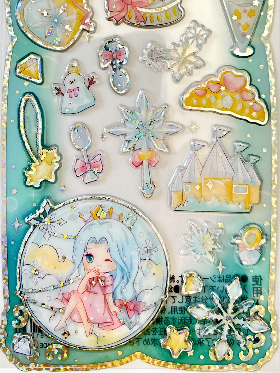 51034 BLUE SHINY PRINCESS STICKERS-10 – BCmini