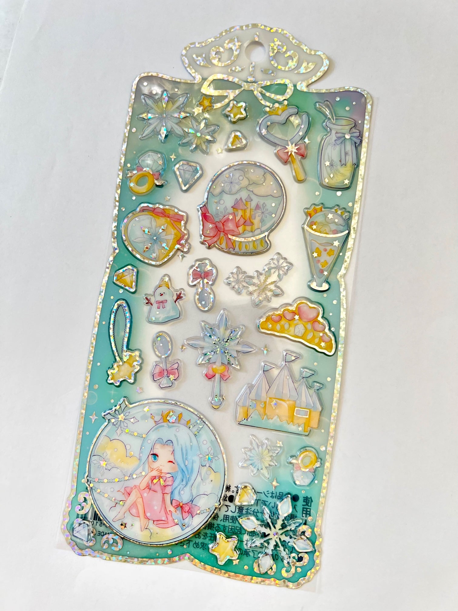 51034 BLUE SHINY PRINCESS STICKERS-10 – BCmini