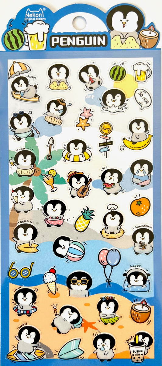 51113 PENGUIN BEACH PARTY STICKERS-10