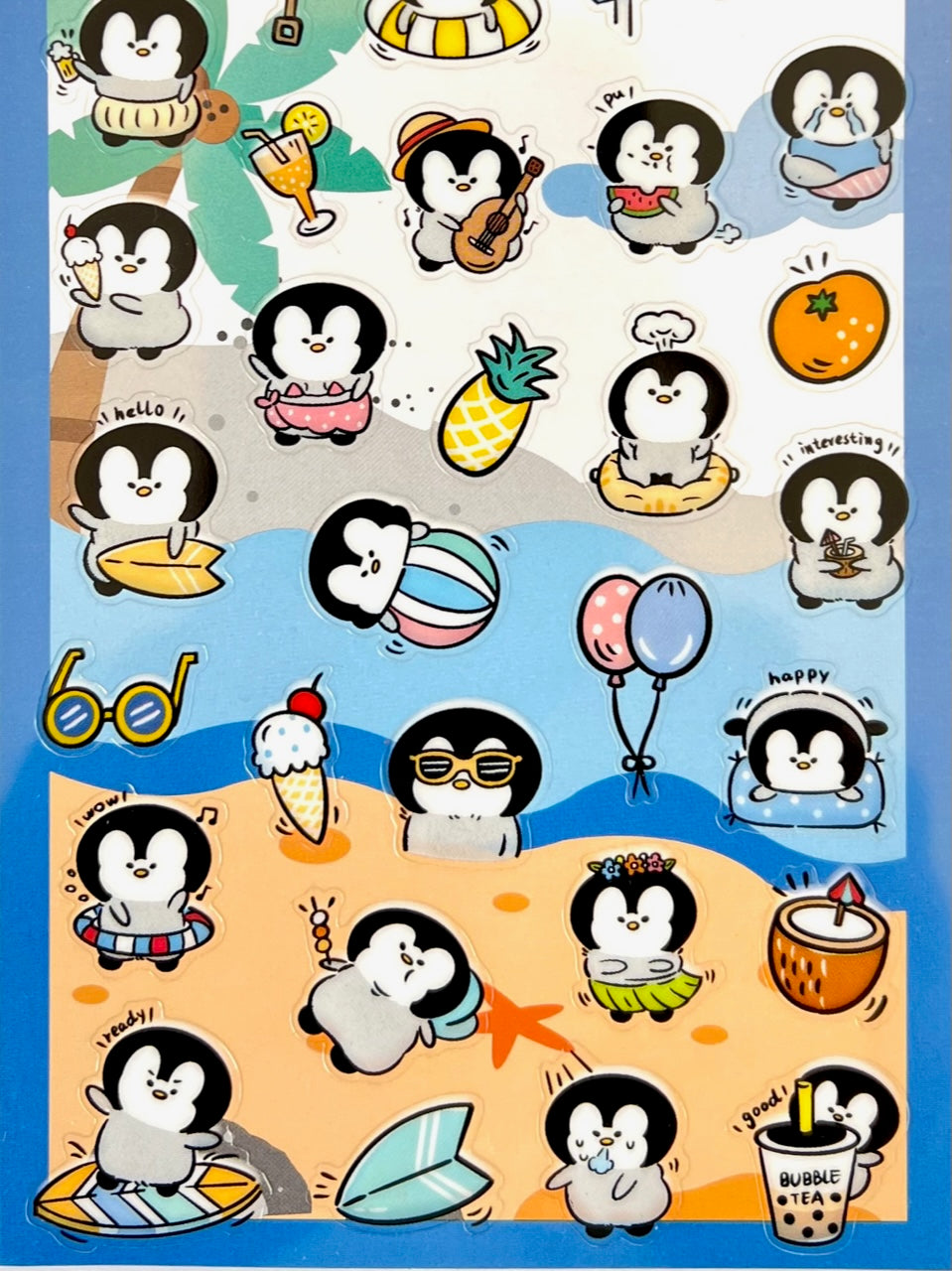 51113 PENGUIN BEACH PARTY STICKERS-10