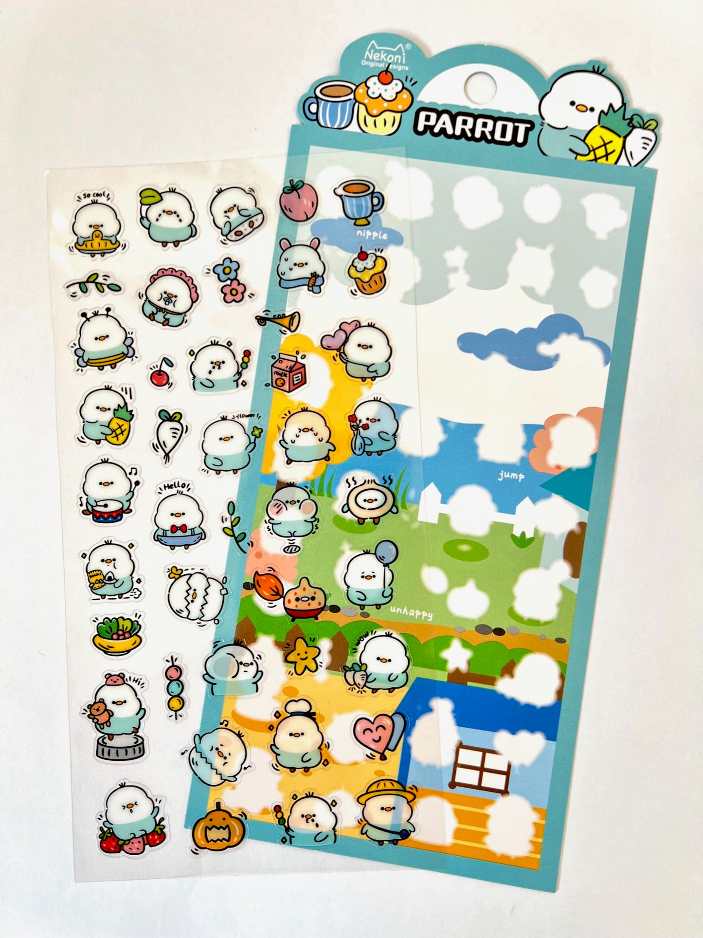 51116 PARROT PARTY STICKERS-10