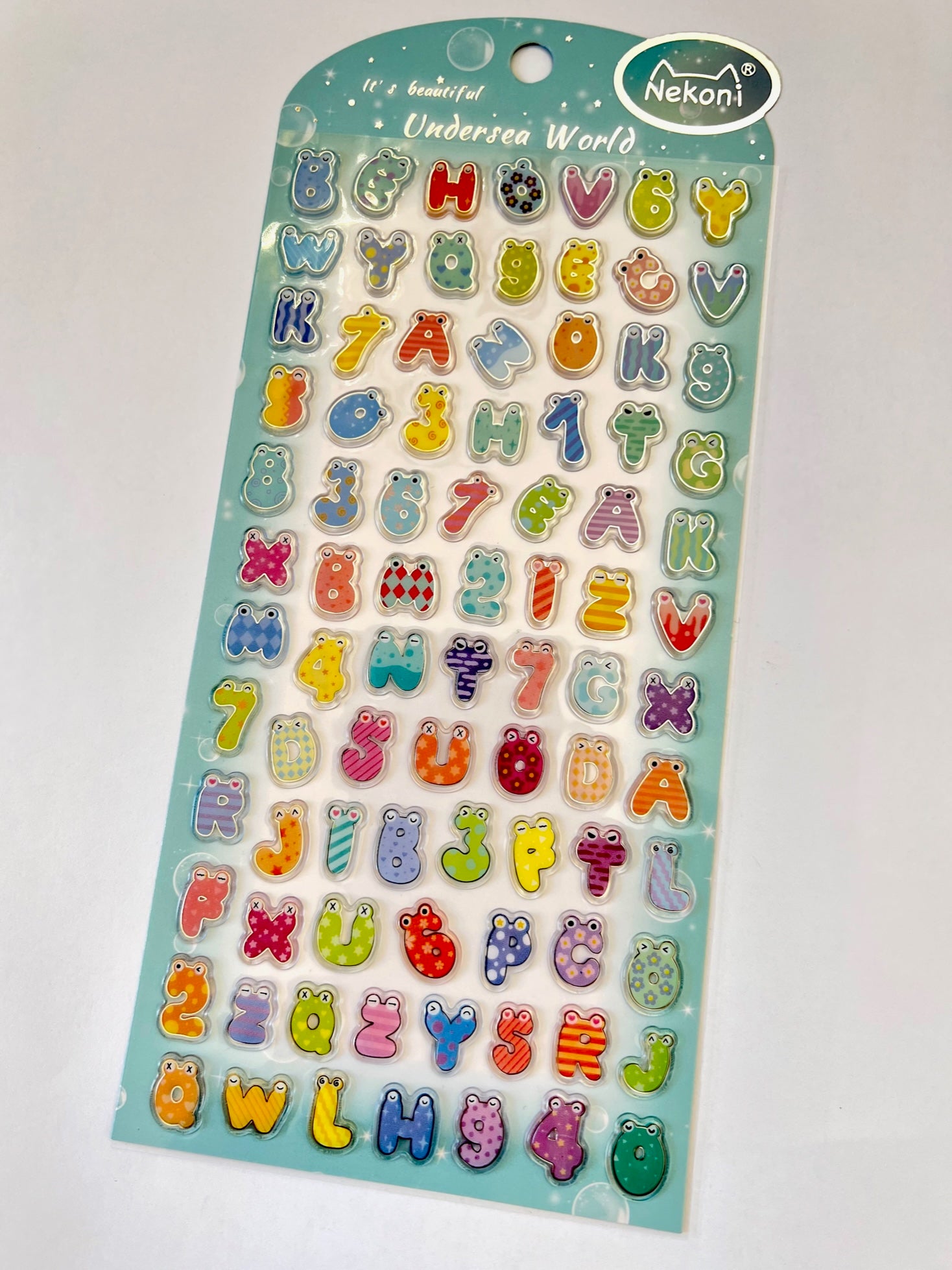 Small Alphabet Bubble Letter Stickers – Shine Sticker Studio