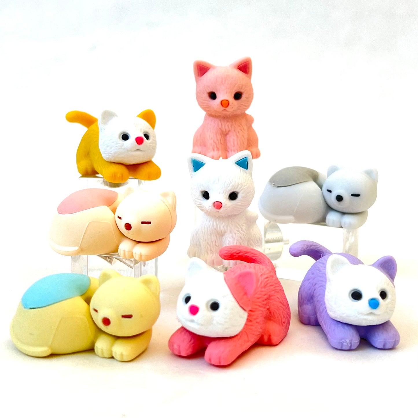 382691 IWAKO PASTEL CATS ERASERS-30