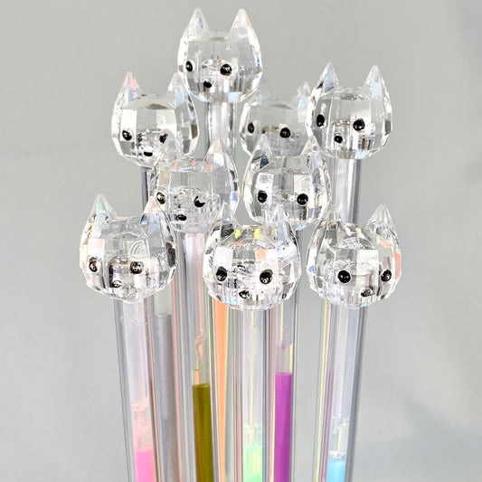 X 22292 RAINBOW DIAMOND CAT GEL PEN-DISCONTINUED