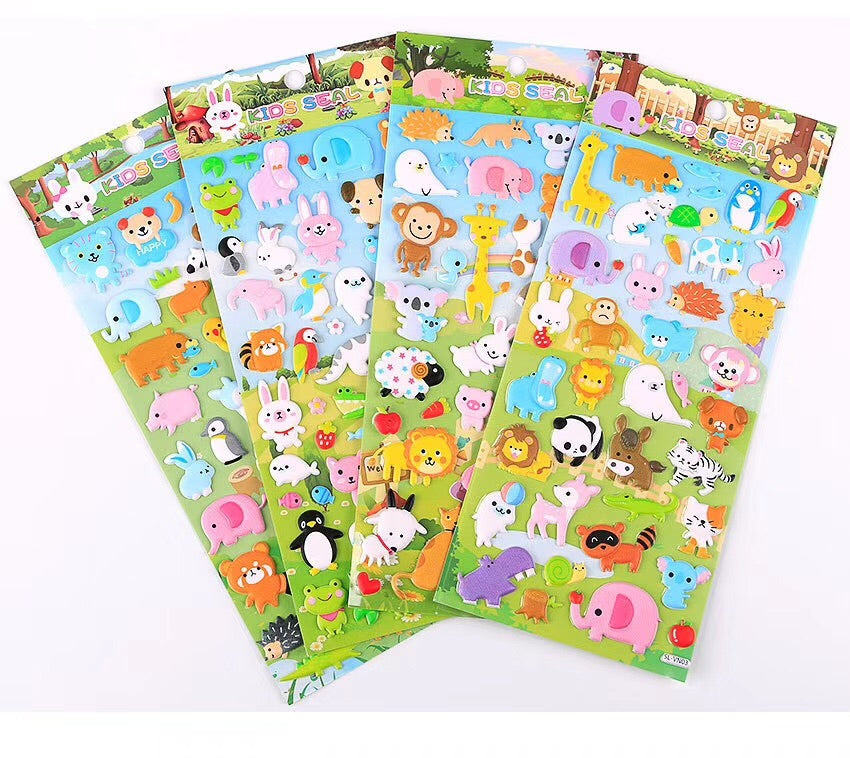 X 10122 ANIMAL PUFFY STICKERS-DISCONTINUED