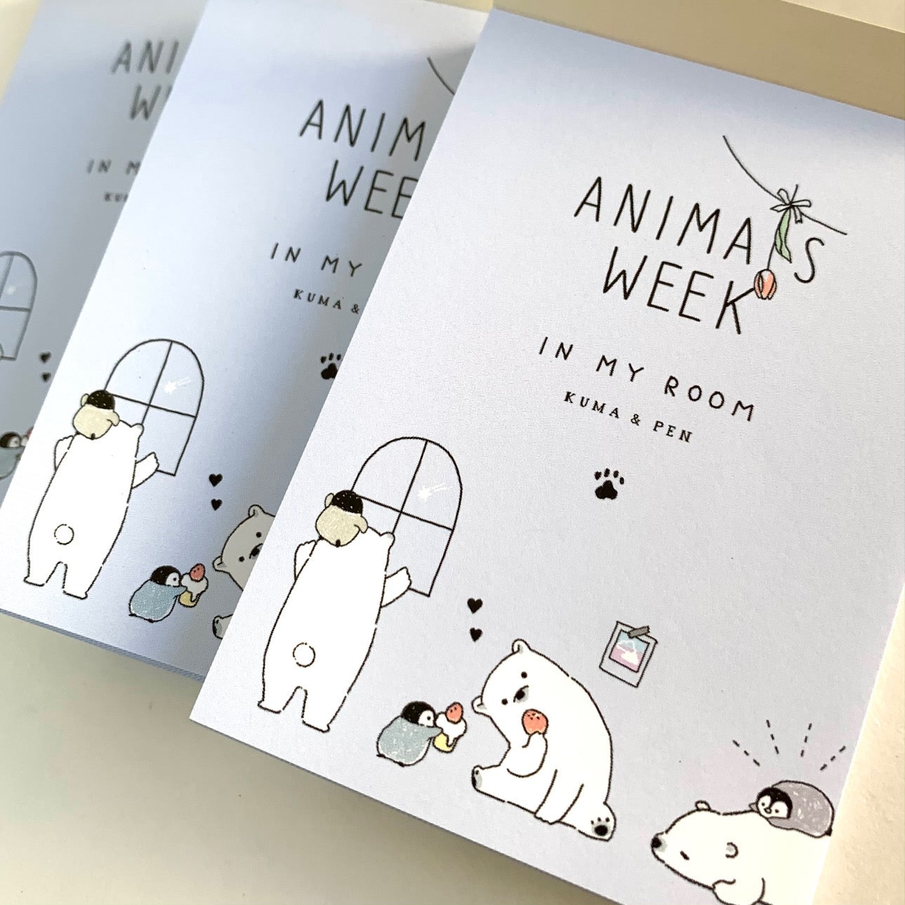 X 101101 CRUX Animals Week Penguin & Polar Bear Mini Notepads-DISCONTINUED